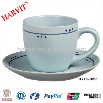 Celadon Keramik Chinesische Antike Tee Tasse Und Untertasse Platte Set / Hand Gemalt Keramik Tee Set Made In China / Haus Waren Tee Sets
